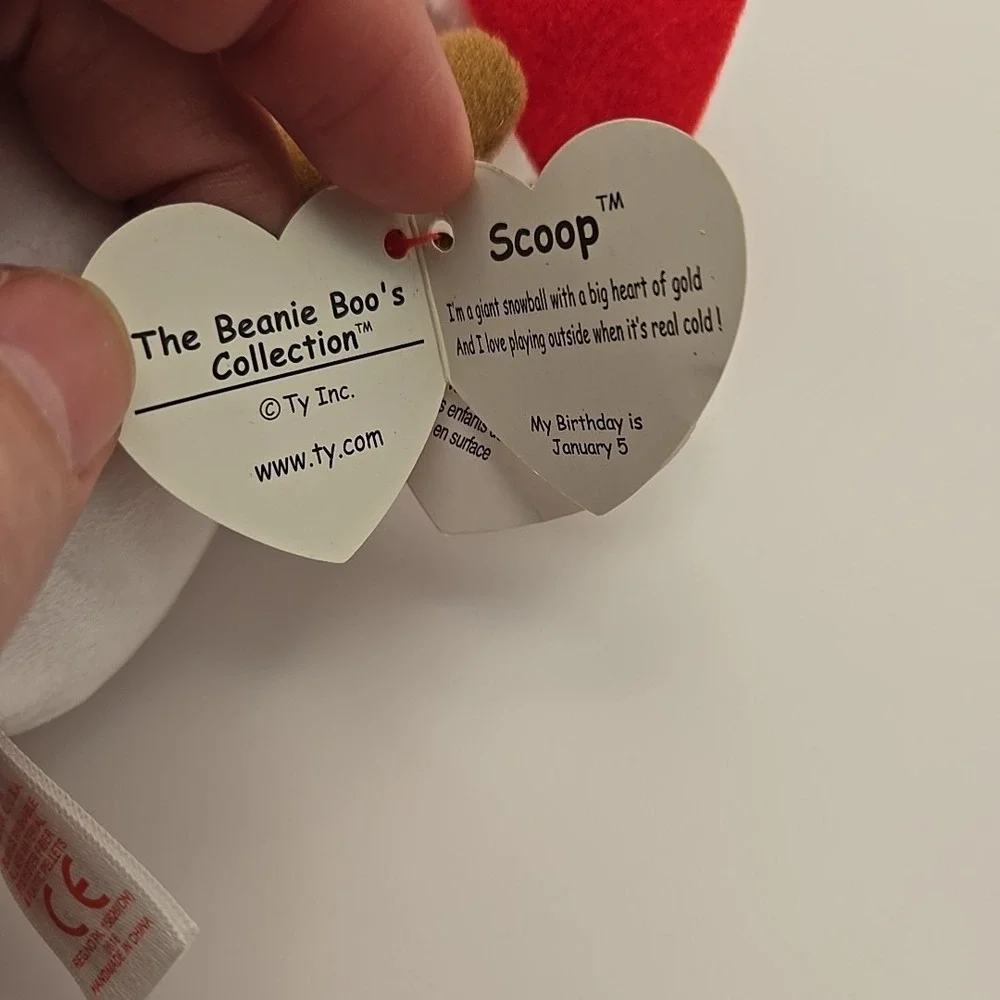 Scoop TY Beanie Baby Snowman‎ 6 Plushy Christmas